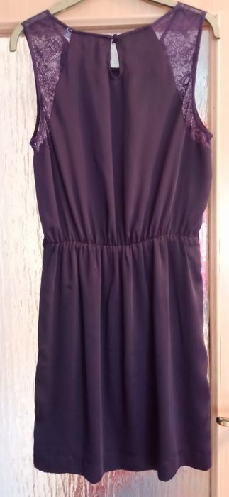 Rochie violet cu dantela sus