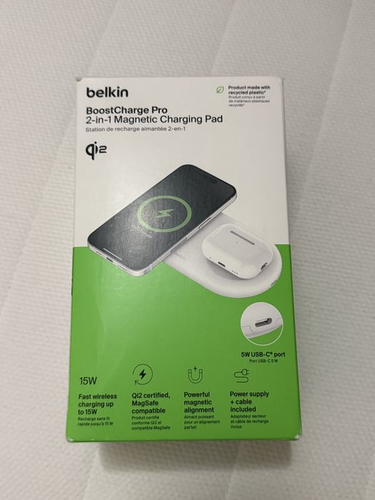 Incarcator Wireless - Belkin 2 in 1 magnetic charging pad