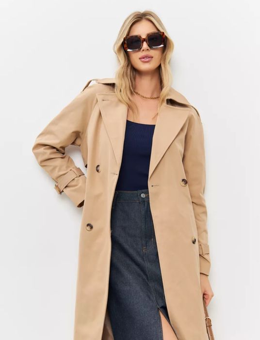 Тренч длинный, плащ оверсайз