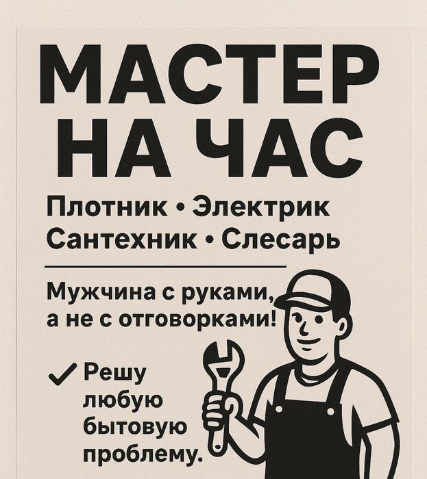 Плотник, мебельщик, мастер универсал