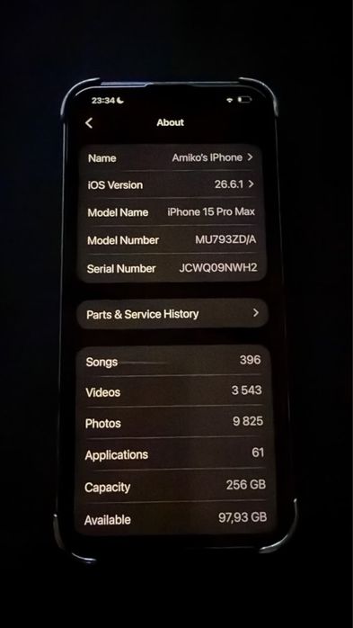 Iphone 15 Pro Max 255GB