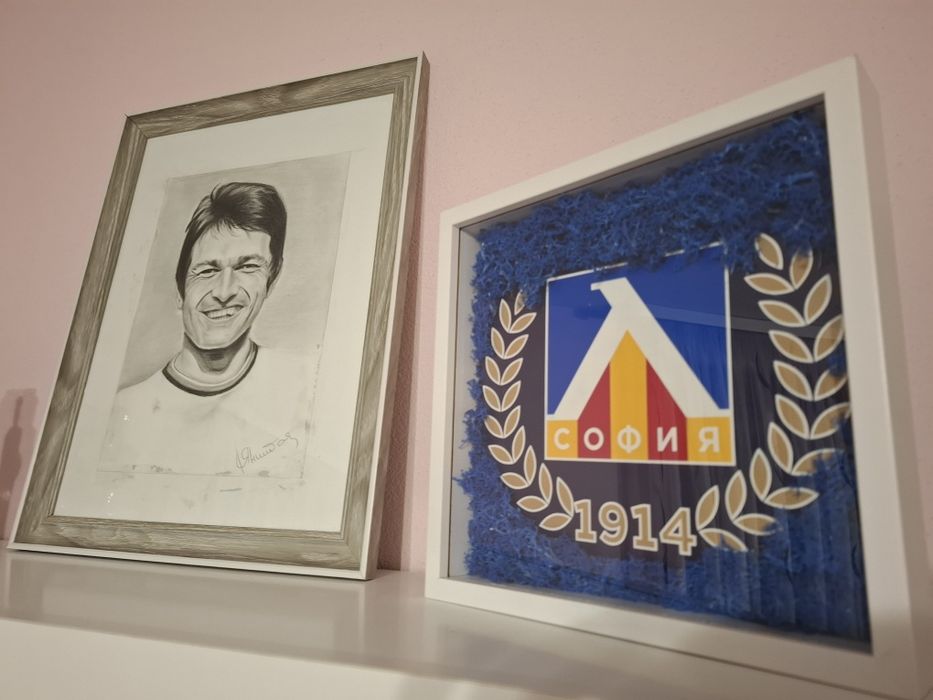 Ръчно изработена 3D рамка с логото на ЛЕВСКИ!