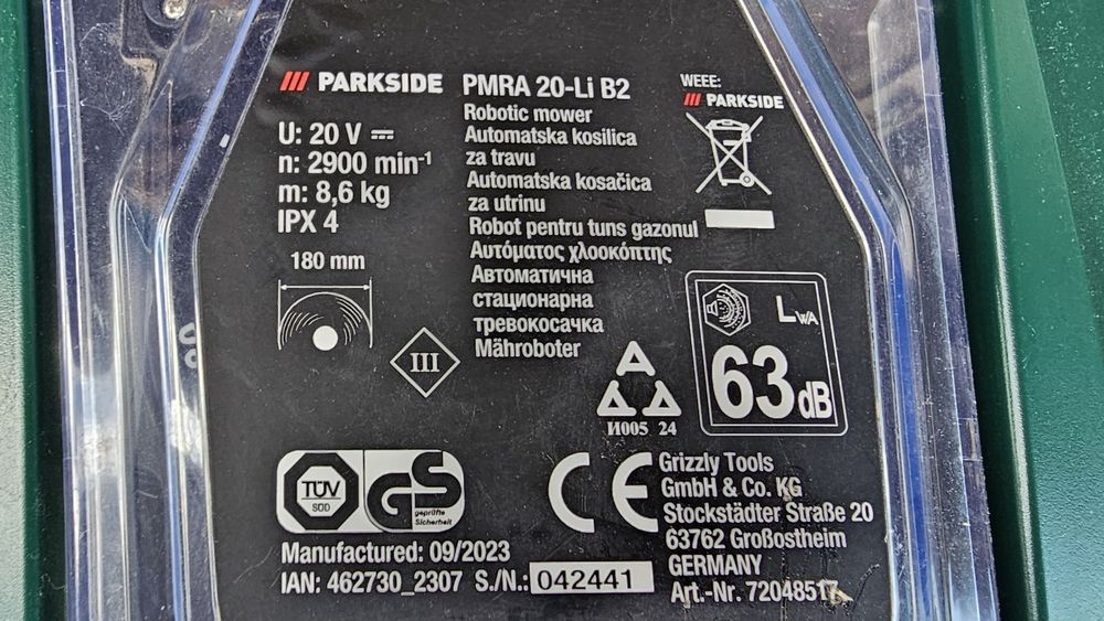Косачка робот Parkside PMRA 20-Li B2, ползвана малко, с нови аксесоари