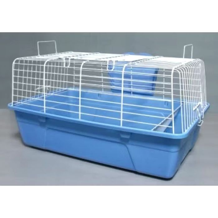 Cușcă albastră pentru animale de companie.