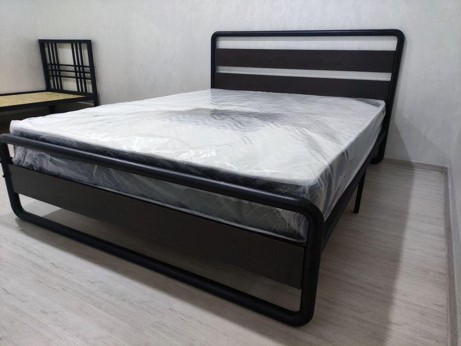 Двуспальная  Кровать Loft krovat темир крават metal kalavat Лофт