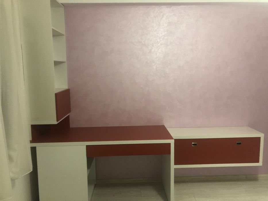 Birou Camera copil cu 2 rafturi si dulap