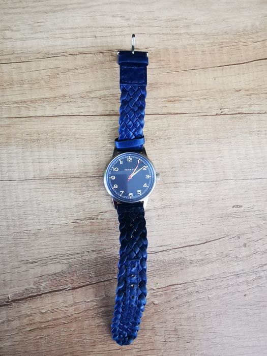 Vand ceas elegant GANT curea de piele impletita baterie noua