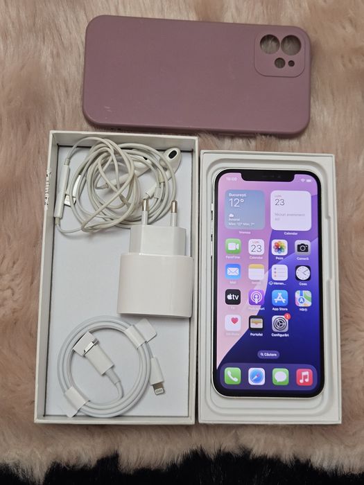 Iphone 12, 64GB culoare alba  stare bună