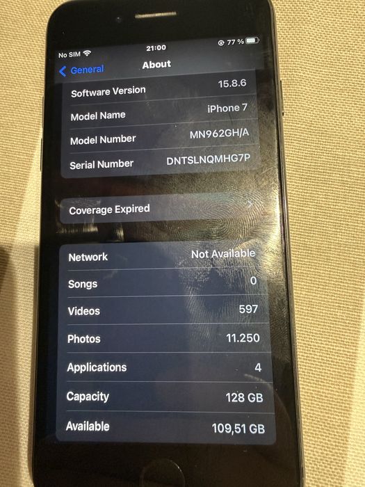 Iphone 7 128gb 100% батерия