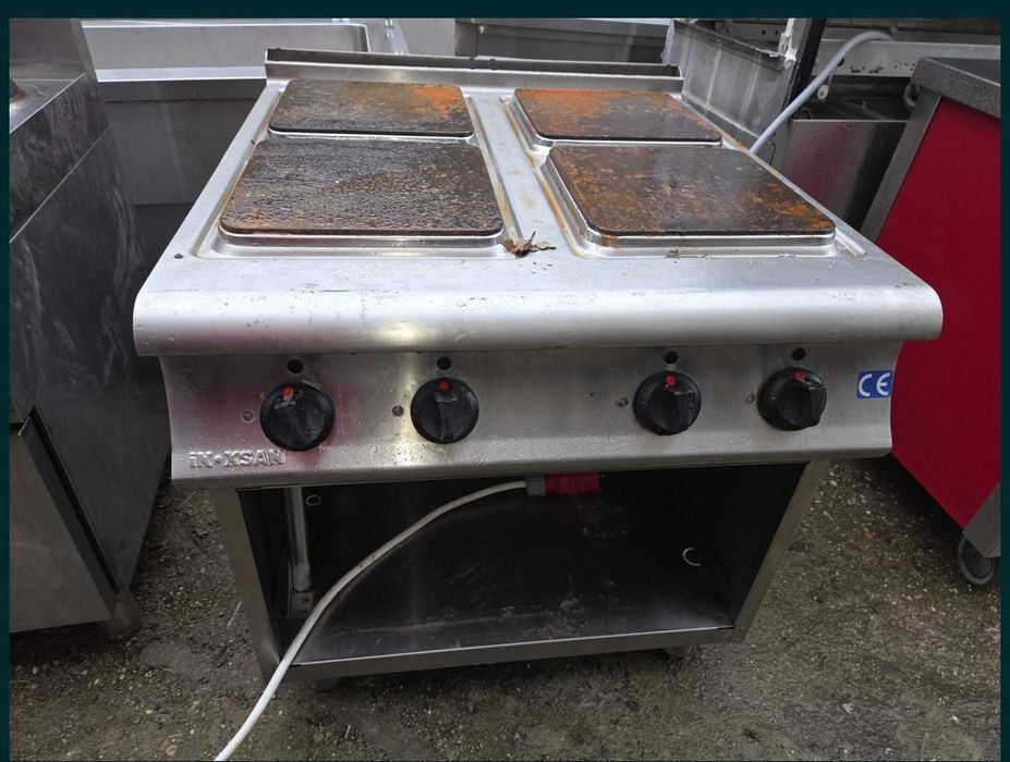 Cuptor electric, Gratar electric, Gratar roca vulcanica pe gaz, cu banc, din inox