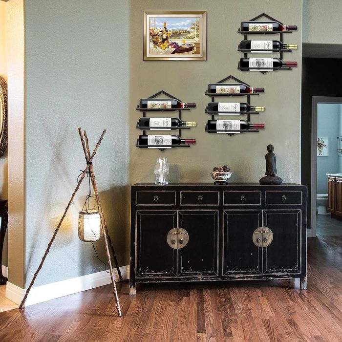 Suport sticle vin, sampanie, Giyprpi, 3 sau 11 sticle 750ml, pe perete