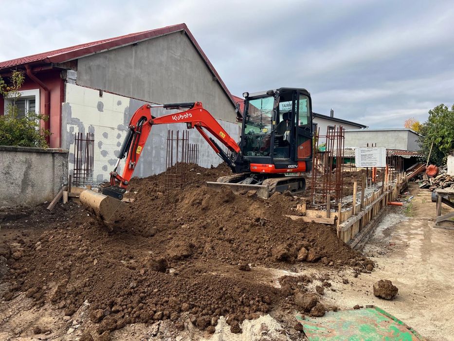 Miniexcavator și basculanta - fundații, săpături, fose, demolari