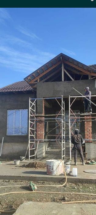 Штукатурка и стяжка под маяк..