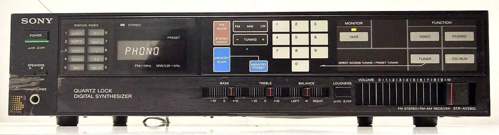 Amplificator Sony STR-AV280L Receiver Vintage Quartz Lock Phono Made in Japan