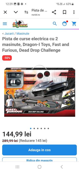 Pista de curse cu 2 masini