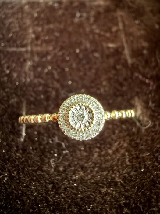 Inel din aur de 14k cu diamante naturale