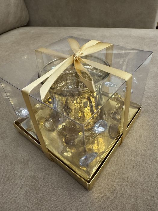 Празничен свещник в златисто