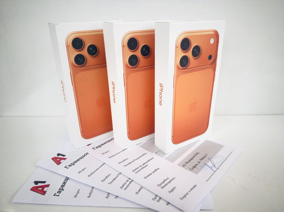 НОВ! iPhone 17 Pro 256GB Cosmic Orange ГАРАНЦИЯ 24 Месеца!