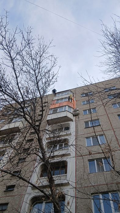 Утепление стен. Высотные работы.