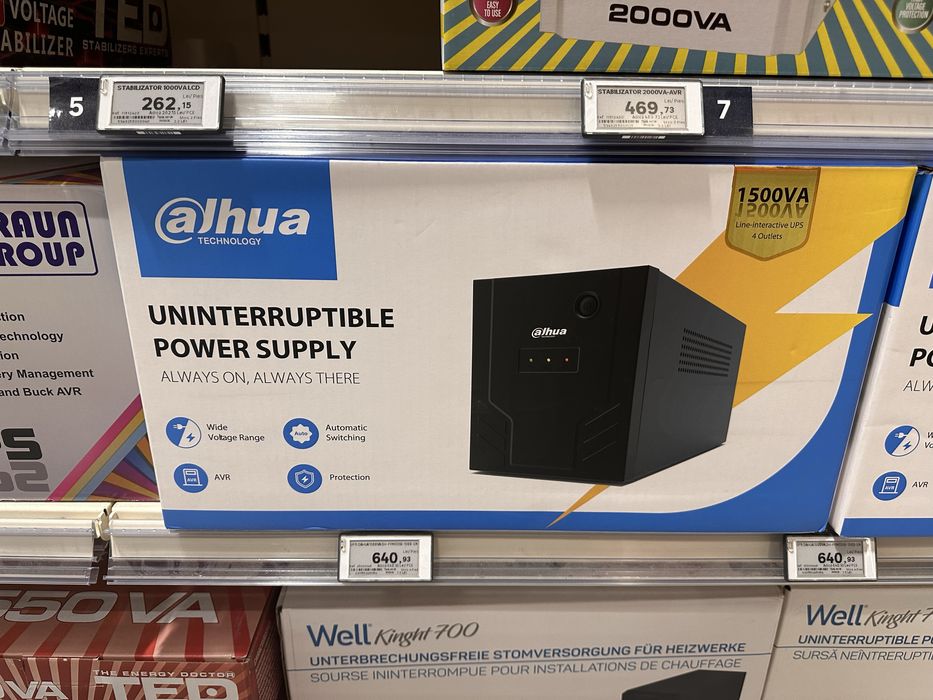 UPS Dahua 2000VA/1200W, 2x9ah, 4xSchuko, cu display.