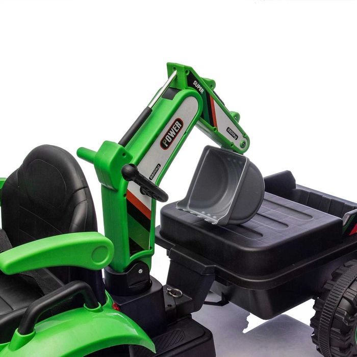 Tractoras electric pentru copii Kinderauto BJEJ1588E 2x35W, 12V Green