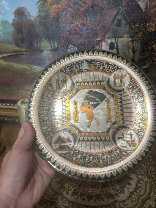 DN944 Superba Farfurie de alama tema Egypt 15cmd  315g