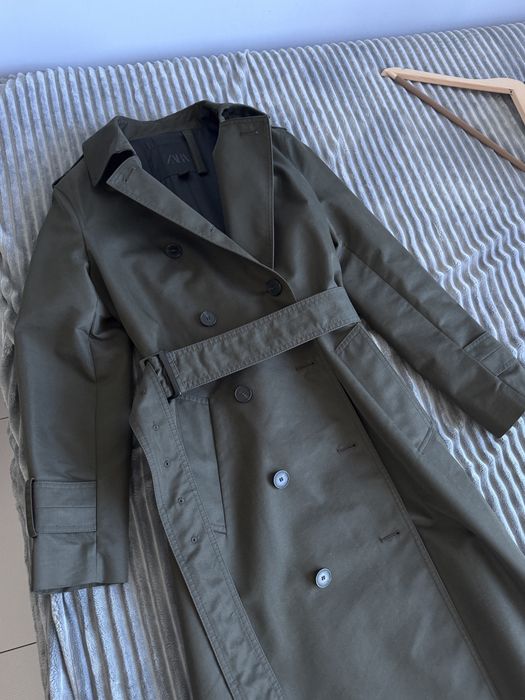 Zara шлифер khaki КАТО НОВ
