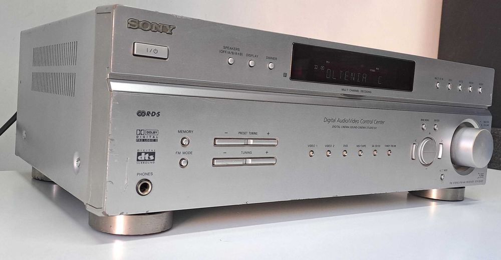 Amplificator Sony STR-DE497 Receiver Digital Stereo si 5.1 Optic Coaxial RDS Argintiu