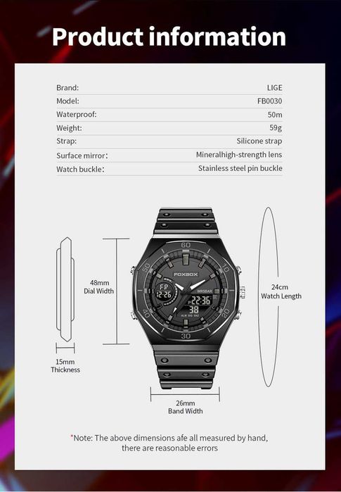 FOXBOX X48 Phantom – хибриден мъжки часовник