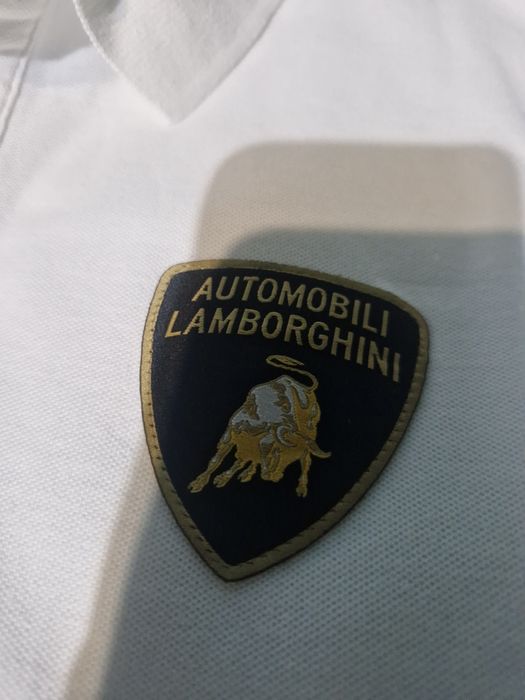 Lamborghini  мъжка тениска с яка