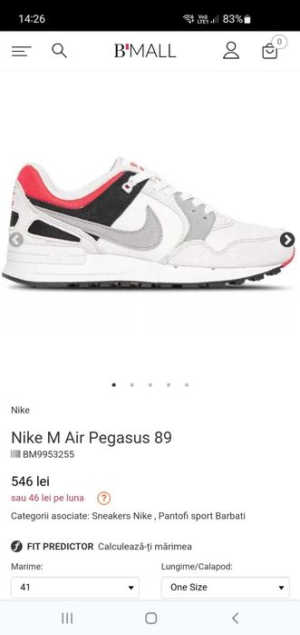 Nike Pegasus masura 41 originali noi in cutie