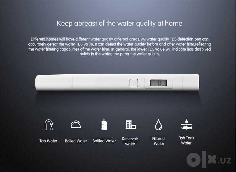 Тестер качества воды Xiaomi Mi TDS Pen + подарок (кубик)