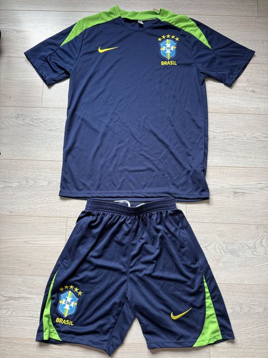 Echipament fotbal Brazilia Nike bleumarin complet tricou + șort