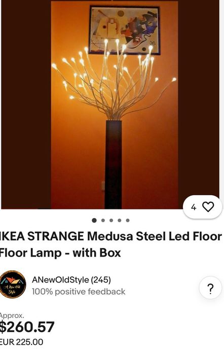 Lampadar decorativ ikea stranne  pom de inox