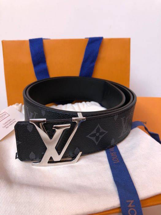 Curea 100% originala Louis Vuitton Monogram Eclipse Canvas reversibila