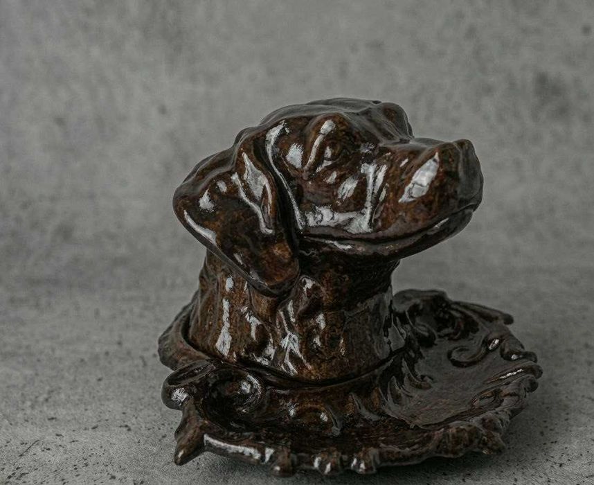 Винтажная пепельница "Голова собаки". Силумин.  1960е-1980е гг.