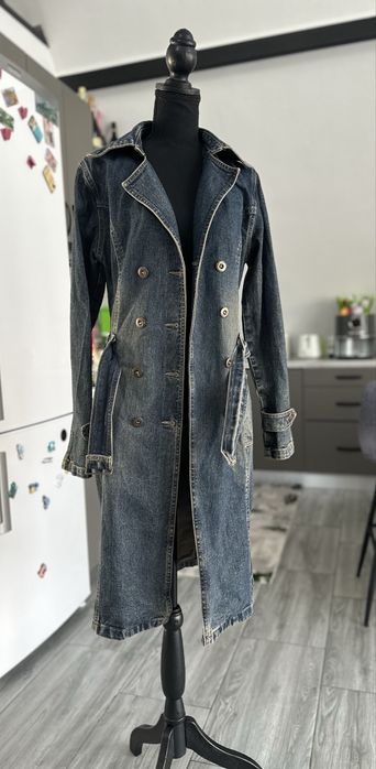 Jacheta din denim lunga