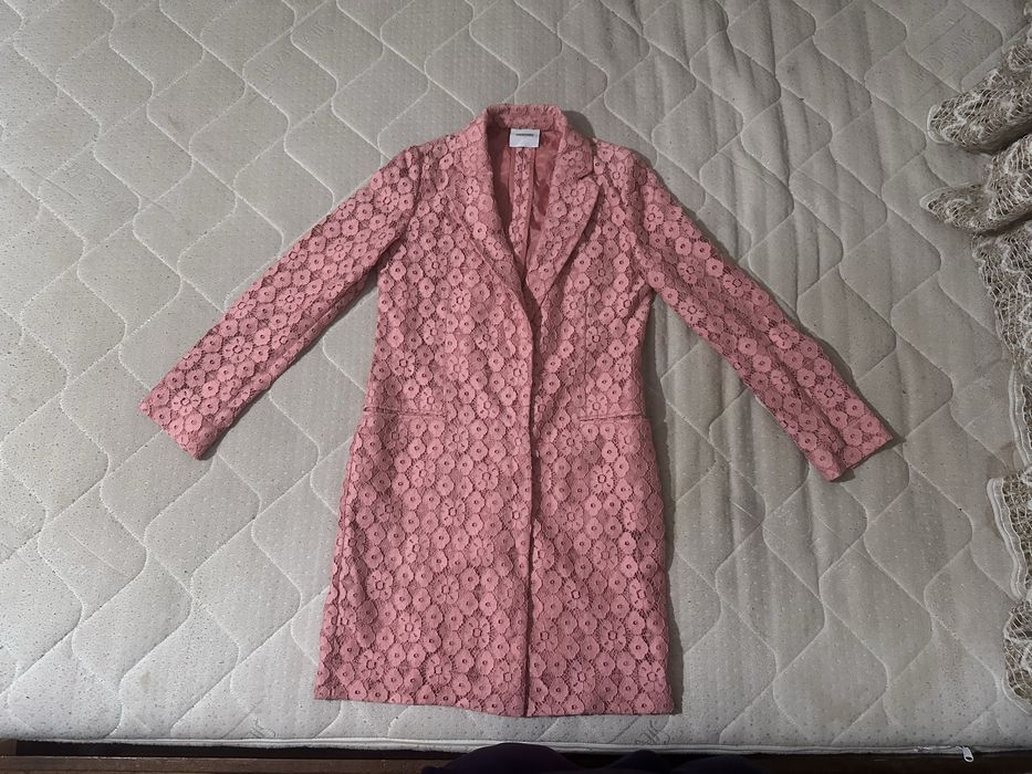 Moschino Cheap and Chic Pink Lace long Blazer