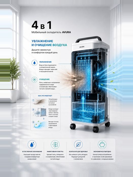 Мобильный охладитель + обогреватель от AURA.