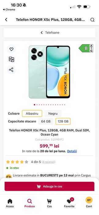 vand telefon Honor X5c plus 128 GB