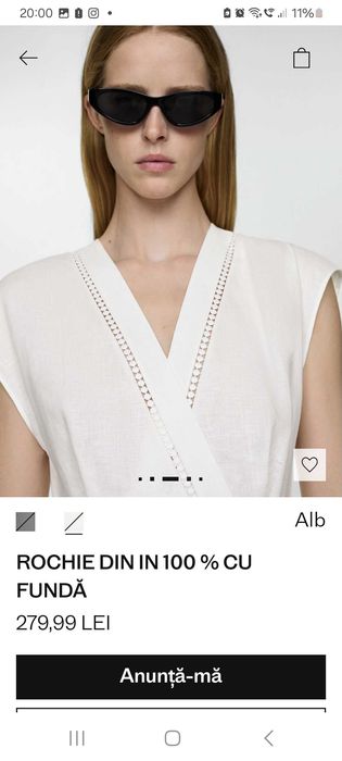 Rochie mango L,in,culoare alb-ivoire