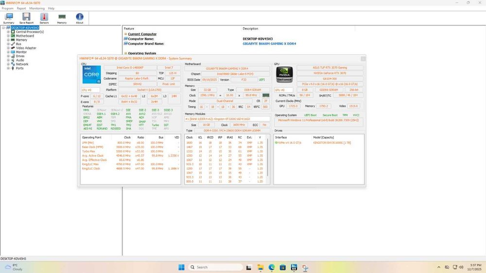 PC Gaming | Intel I5-14600KF | RTX 3070 | 32GB RAM | 1TB SSD
