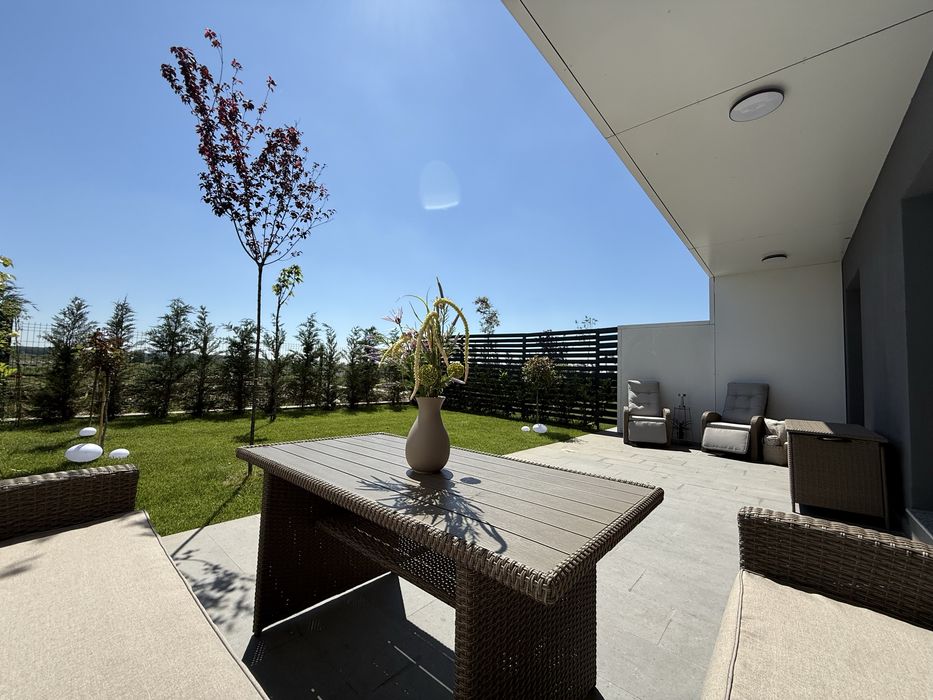 Apartament premium cu gradina proprie | First Estates Pipera | Parcare subteran inclusa | Incalzire gratuita