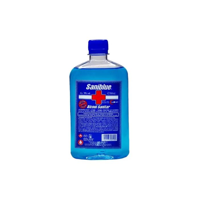 6 buc. Saniblue Alcool Sanitar 70% 500 ml pentru uz exter