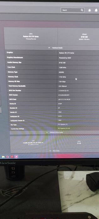 Pc intel xeon E5-2650 v4 32GB ram radeon RX 570 8GB