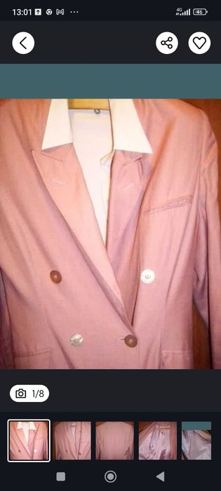 Sacou in cu cămașă măr L