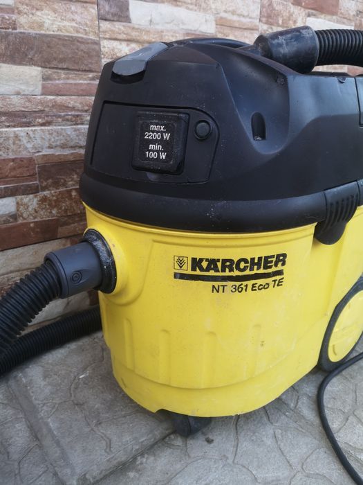 Прахосмукачка Karcher NT361eco 3600W 30L Контакт  Automatic Тупалка  Сухо Строителство Гипс Картон