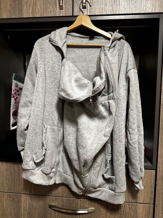 Суитчер за бременни, бебеносене/ пролет/ есен/ размер S 36 сив