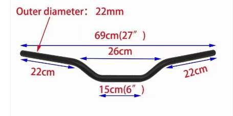 Ghidon 68cm/22mm pt naked Kawasaki, Suzuki, Honda, Yamaha