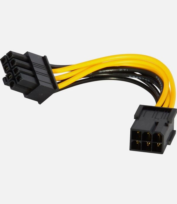 Кабель-переходник для видеокарт 6pin - 8pin (с 6пин на 8пин)